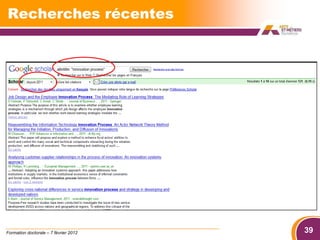 Recherches récentes




Formation doctorale – 7 février 2012   39
 