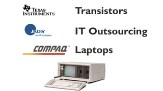 Transistors
IT Outsourcing
Laptops
 