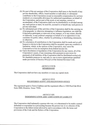 Certificate of Formation