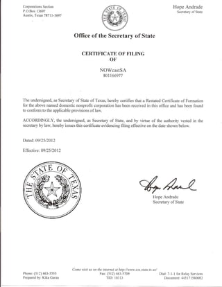 Certificate of Formation PDF