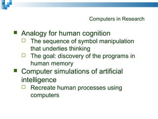 Computer Simulation In Cognitive Cog5 lecppt chapter01 | PPT