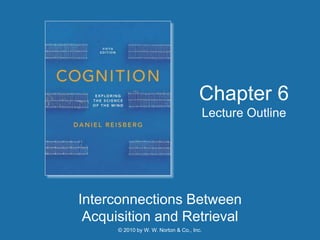 © 2010 by W. W. Norton & Co., Inc.
Interconnections Between
Acquisition and Retrieval
Chapter 6
Lecture Outline
 