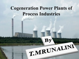 Cogeneration Power Plants of
Process Industries
 
