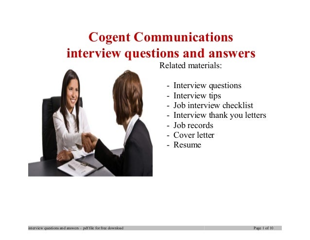 cogent communications interview questions and answers cogent communications