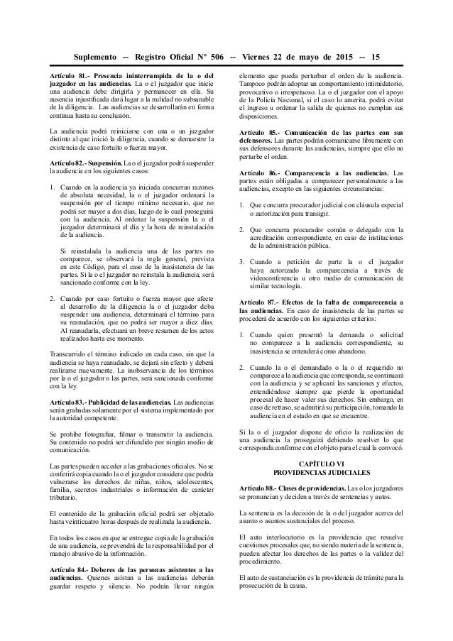 Codigo Organico General De Procesos Cogep Ro