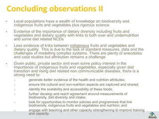 Contribution of indigenous fruits and vegetables to dietary diversity ...