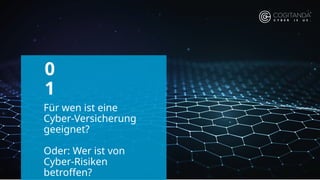 Für wen ist eine
Cyber-Versicherung
geeignet?
Oder: Wer ist von
Cyber-Risiken
betroffen?
0
1
 
