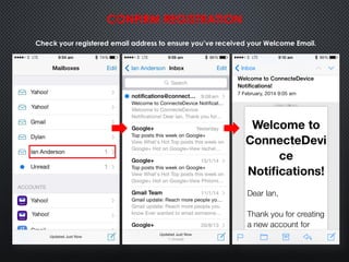 Check your registered email address to ensure you’ve received your Welcome Email.
CONFIRM REGISTRATION
 
