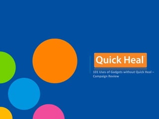 101 Uses of Gadgets without Quick Heal –
Campaign Review

 
