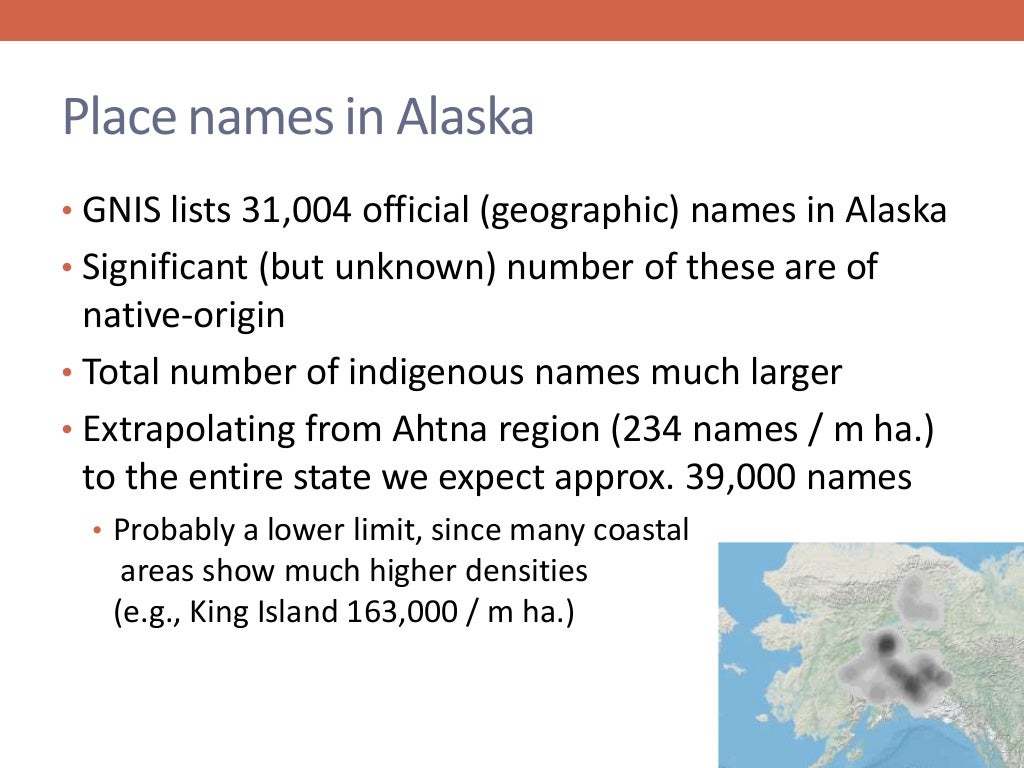 Advancing Native place names in Alaska
