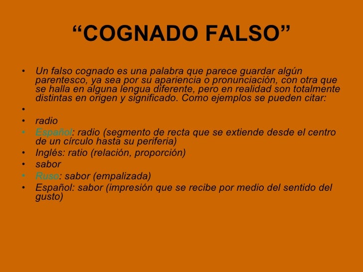 Cognates By Students 5 Bt