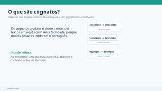 Cognato Examples Understanding English Cognates: Boost Reading and Comprehension Skills ...