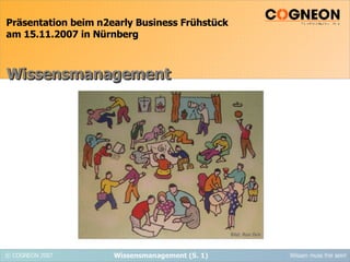 Präsentation beim n2early Business Frühstück am 15.11.2007 in Nürnberg Wissensmanagement Bild: Ron Dvir 