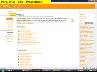 Persönliches Wiki - Projekte Persönliches Wissensmanagement Pers. Wiki - GTD - Projektliste 