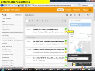 Informationsportfolio – KM News Channel Persönliches Wissensmanagement Informationsportfolio 