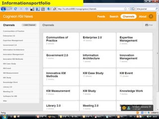 Informationsportfolio – KM News Channels Persönliches Wissensmanagement Informationsportfolio 