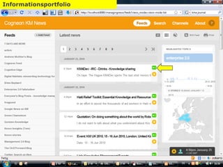 Informationsportfolio – KM News Persönliches Wissensmanagement Informationsportfolio 