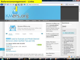 Delicious - Bookmarks Persönliches Wissensmanagement Referenzmanagement - Links 