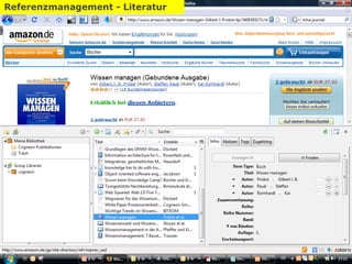 Zotero Persönliches Wissensmanagement Referenzmanagement - Literatur 