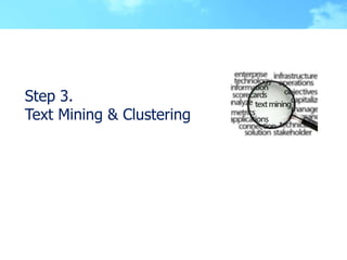 Step 3.
Text Mining & Clustering
 