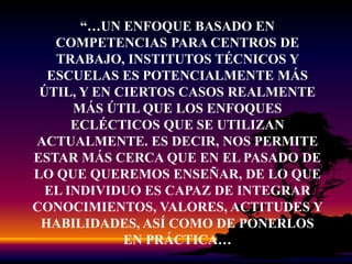  APLICACIÓN: TRANSFERENCIA Y     TRANSFORMACIÓN DEL APRENDIZAJECOMPETENCIAS  PRODUCTIVASSON TODAS AQUELLAS CAPACIDADES CONVERTIDAS EN DOMINIOS QUE PERMITEN EL DESEMPEÑO INTELECTUAL Y LABORAL. ESTAS COMPETENCIAS SE CONSTRUYEN CON BASE EN LAS FORMATIVAS Y / O LAS ACADÉMICAS. REPRESENTAN LA PUESTA EN ESCENA DE LA TRANSFORMACIÓN DE LO APRENDIDO DURANTE LA VIDA COTIDIANA Y ACADÉMICAMODALIDADES: ESTRATÉGICAS Y PRODUCTIVAS