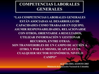 COMPETENCIAS LABORALESENFOQUES