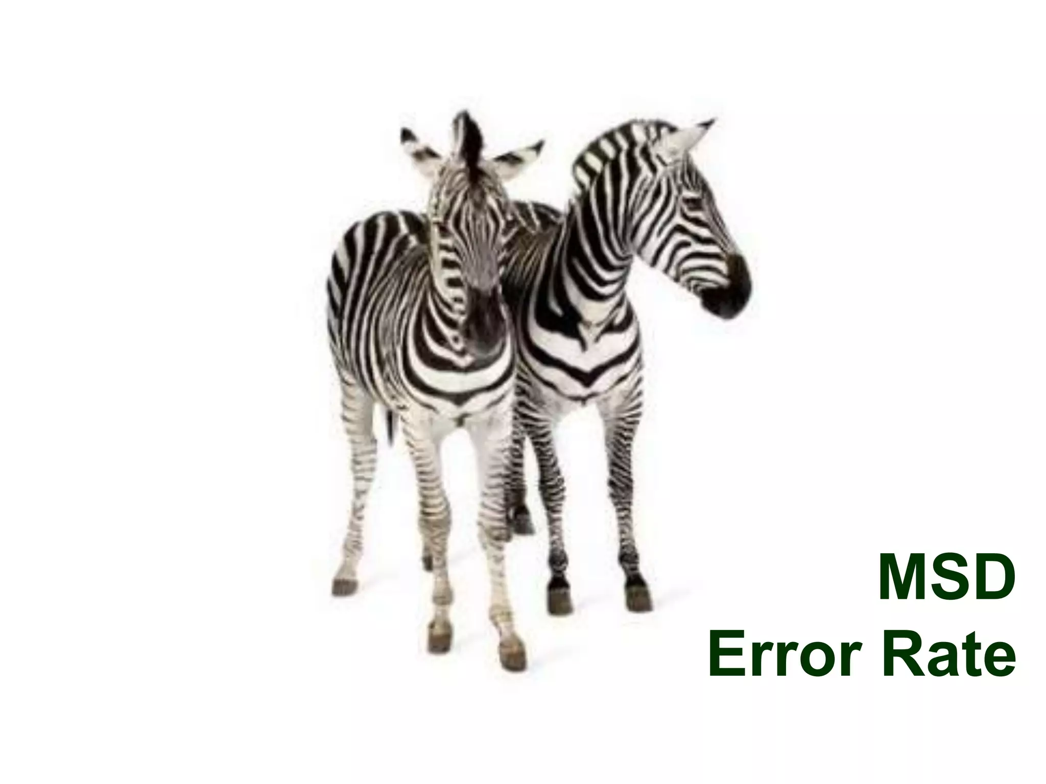 MSD
Error Rate
 