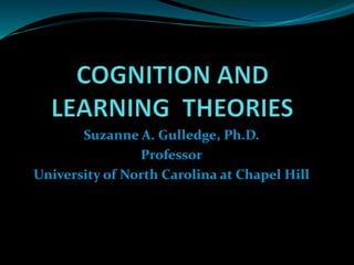Suzanne A. Gulledge, Ph.D.
Professor
University of North Carolina at Chapel Hill
 