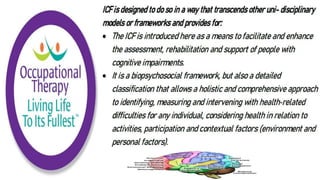 Cognition and Occupational Performance