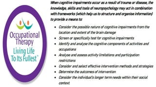 Cognition and Occupational Performance
