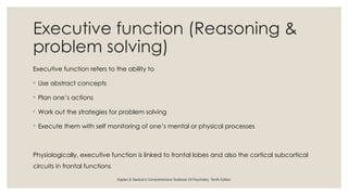COGNITION IN SCHIZOPHRENIA-concept,assessment ,interventions | PPTX