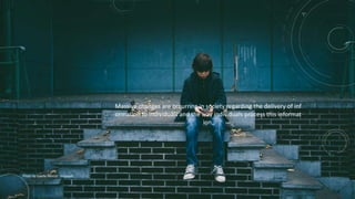 Massive changes are occurring in society regarding the delivery of inf
ormation to individuals and the way individuals process this informat
ion.
Photo By Gaelle Mercel: Unsplash
 