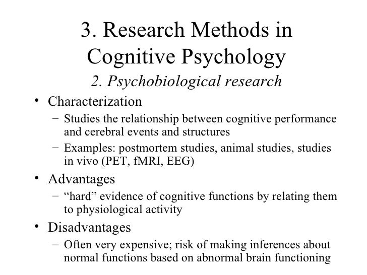 Examples Of Cognitive Psychology
