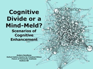 Cognitive Divide or a Mind-Meld? Scenarios of Cognitive Enhancement Anders Sandberg Oxford Uehiro Centre for Practical Ethics Future of Humanity Institute Eudoxa AB 