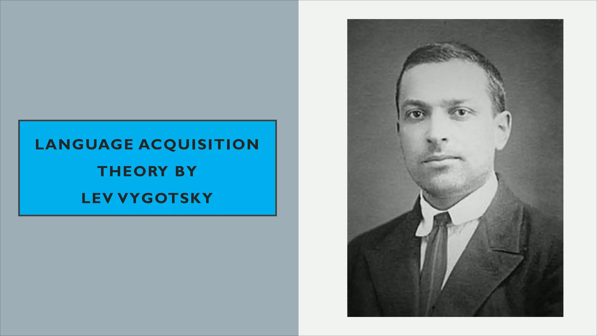 LANGUAGE ACQUISITION
THEORY BY
LEV VYGOTSKY
 