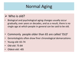 Aging concept and Cognitive aging | PPTX
