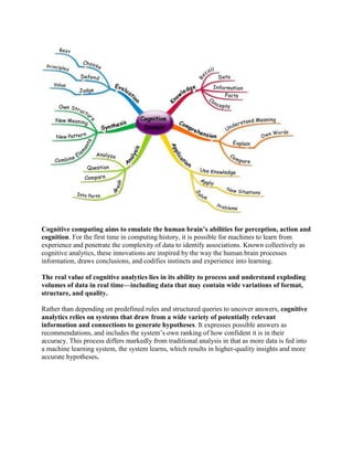 Cognitive Analytics Examples Cognitive analytics | PDF