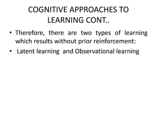 Cognitive and learning | PPTX