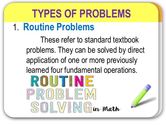 types of problem solving in mathematics