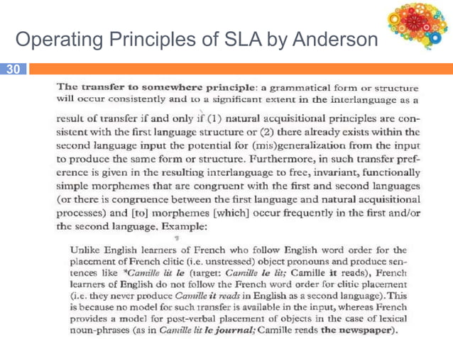 Cognitive Approaches to Second Language Acquisition | PPT