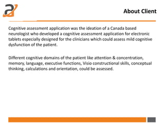 Cognitive assessment solution | PPTX