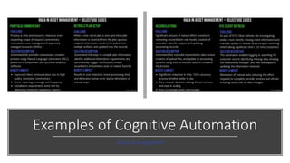 Examples of Cognitive Automation
Asset management
 
