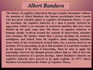 Cognitive Behavioral Theory | PPTX