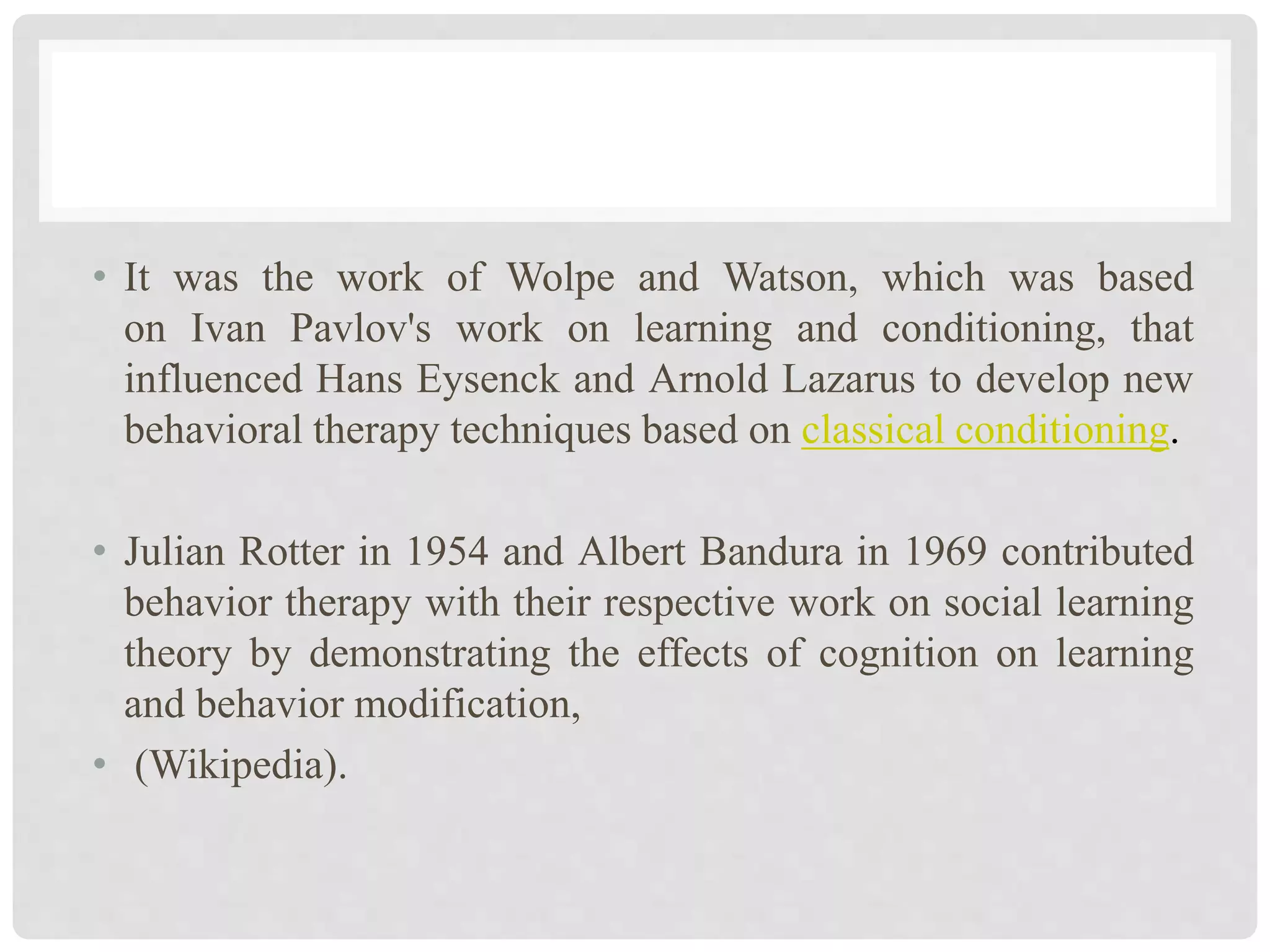 COGNITIVE BEHAVIORAL THERAPY | PPTX