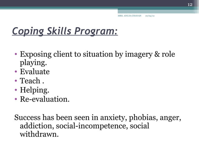 Cognitive behavior modification | PPT | Physical Therapy | Wellness