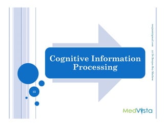 Cognitive Information
Processing
(c)Dr.RenjanRoyMathewrenjmat@gmail.com
Processing
15
(c)Dr.RenjanRoyMathew
 