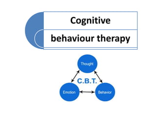 Cognitive
behaviour therapy
 