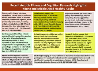 Cognitive Benefits of Exercise for Adults | PPTX