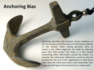 Cognitive biases for mediators and negotiators | PPTX