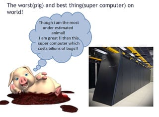 The worst(pig) and best thing(super computer) on
world!
 